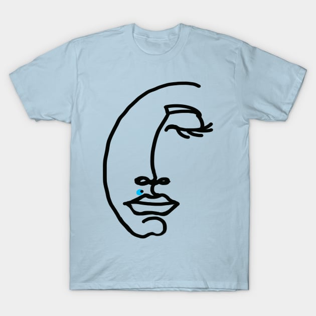 Line drawing sleeping face - a moment of peace T-Shirt by Artonmytee